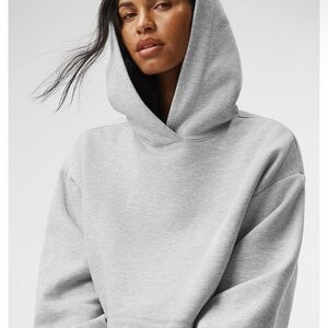 Alo “Bae” Gray Women's Cropped Hoodie